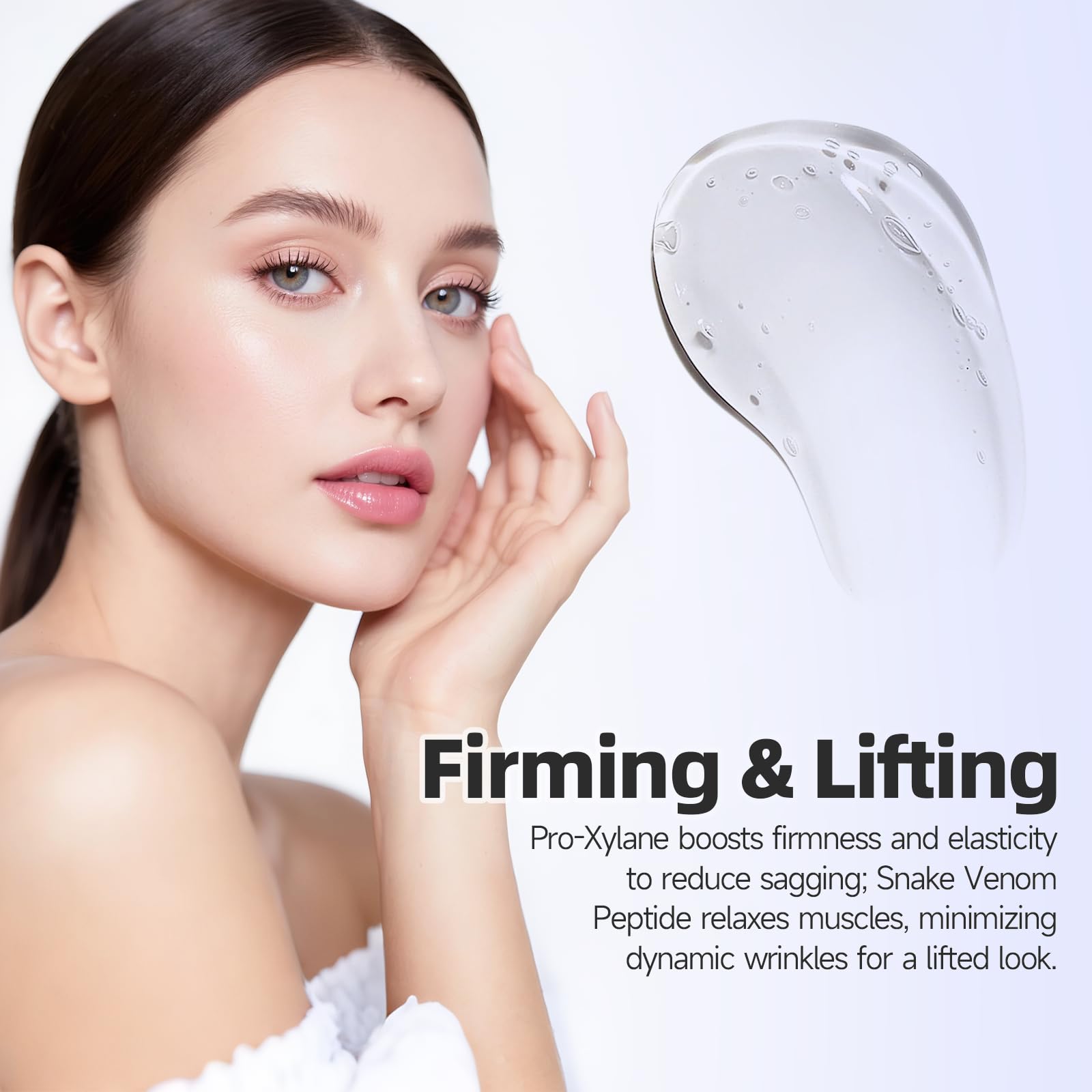 TEULN Instant Face Lift Cream swirl demonstrates even application and hydration.