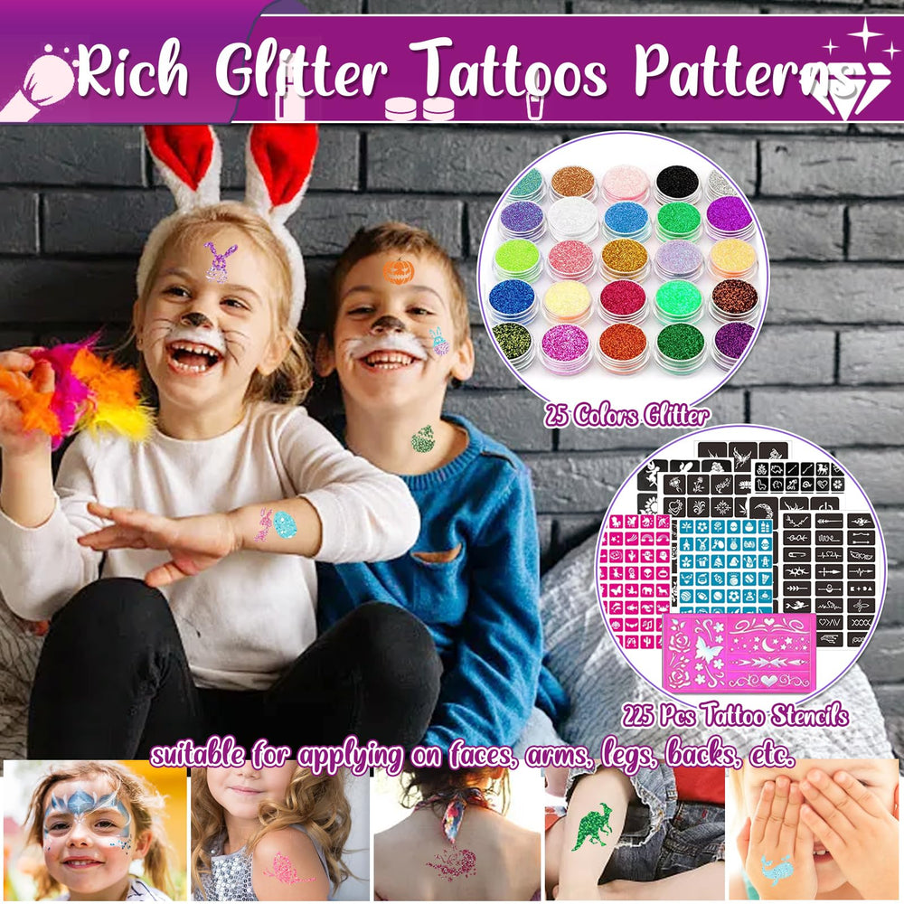 TEUVO stencil pack featuring 225 designs for easy, creative tattoos