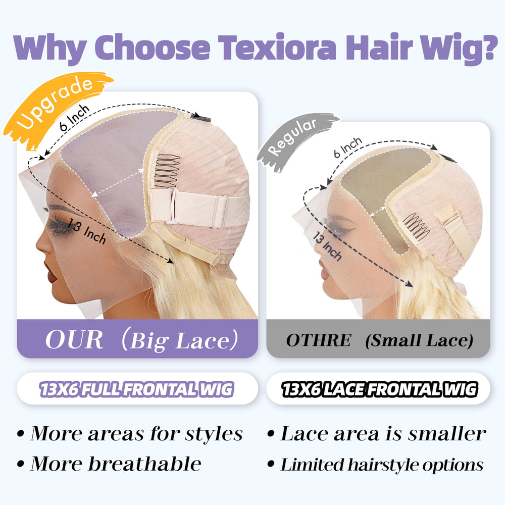 Texiora blonde body wave wig suitable for parties and daily wear