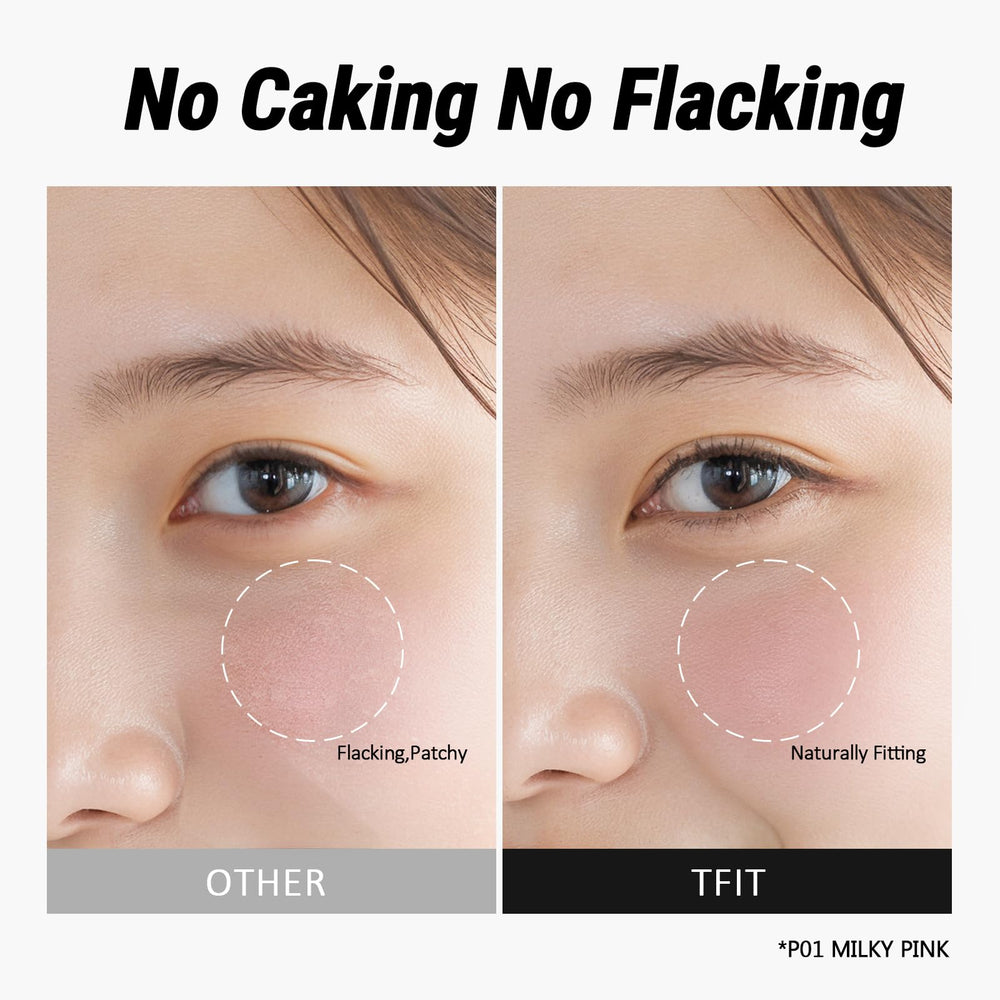 Creamy TFIT blush texture blends seamlessly on skin