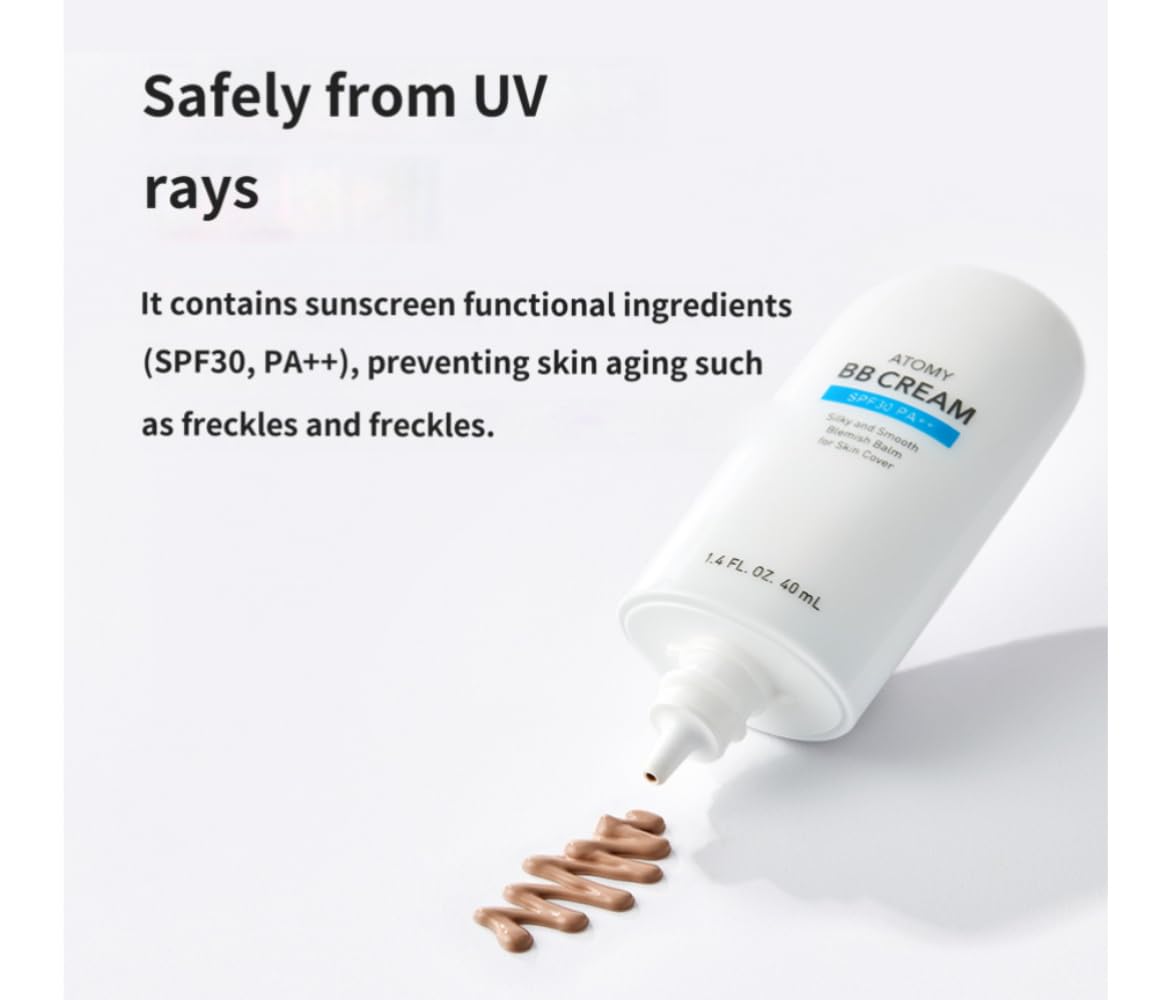 Close-up of TG153 A.t.o.m.y BB Cream texture blending into skin