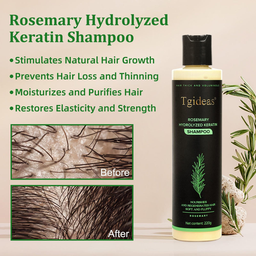 Creamy lather from Tgideas Rosemary Biotin Shampoo for gentle cleansing