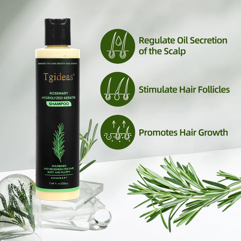Detail of hydrolyzed keratin boosting hair strength in Tgideas shampoo