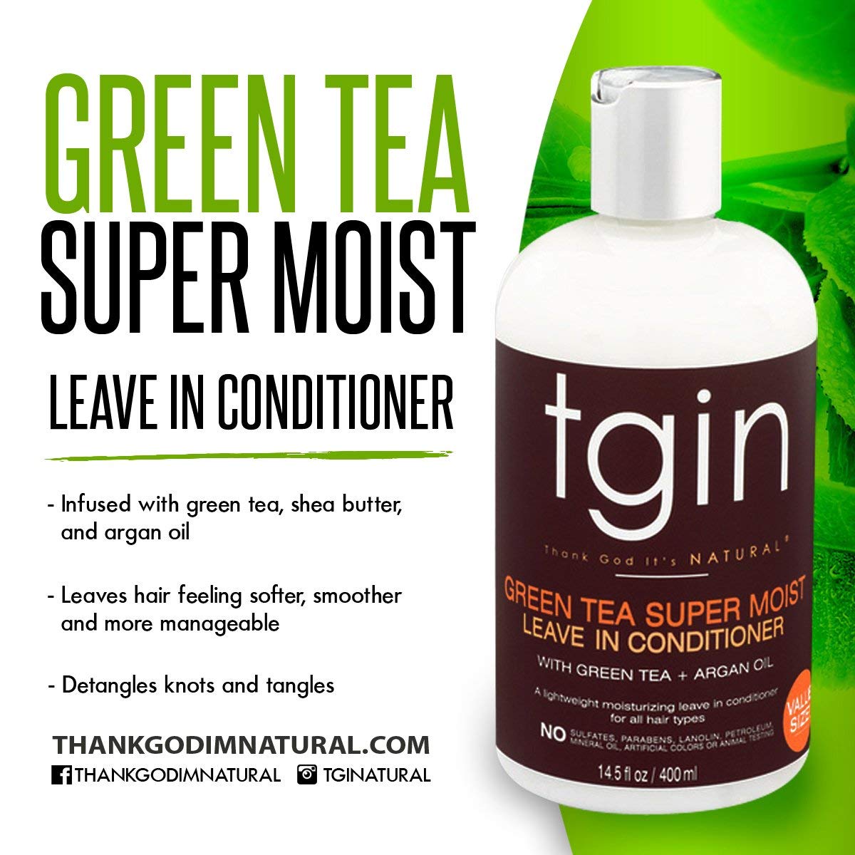tgin Green Tea Leave-In shine-boost for vibrant curls