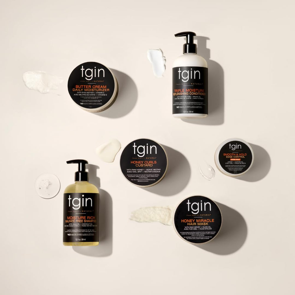 tgin Hair care set usage scenario—curly, wavy, and color-treated hair