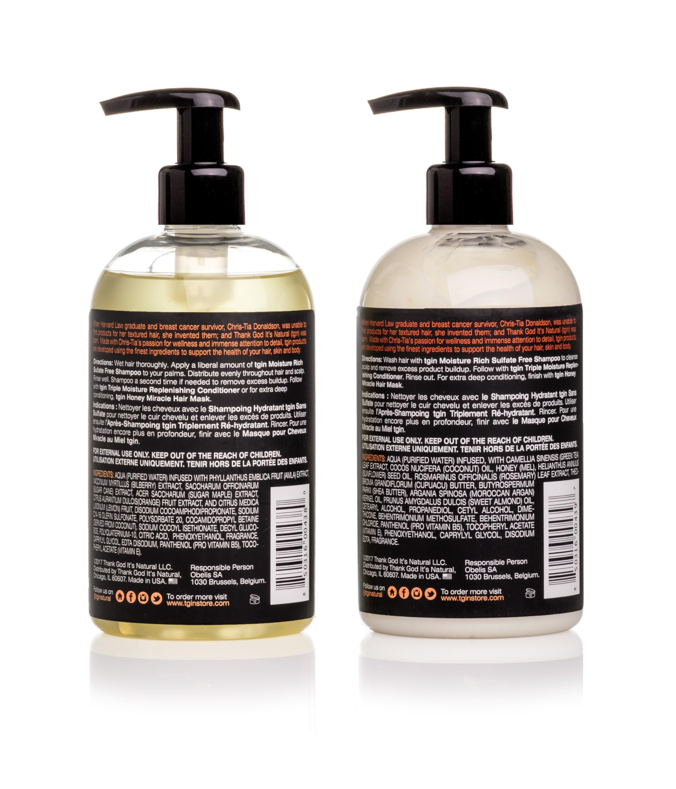 tgin Moisturizing Conditioner bottle with pour—deeply nourishes dry, tangled hair