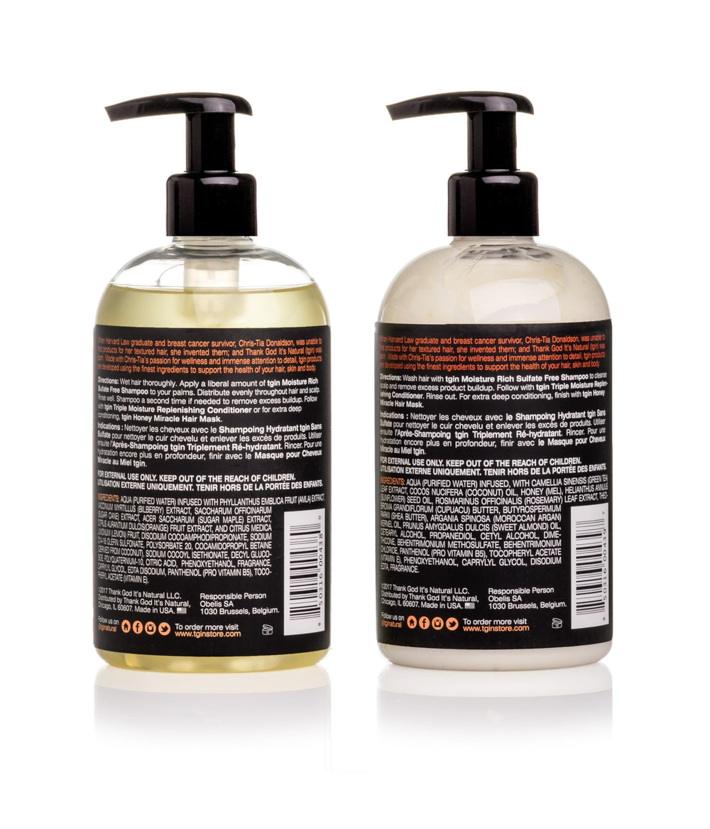 tgin Moisturizing Conditioner bottle with pour—deeply nourishes dry, tangled hair