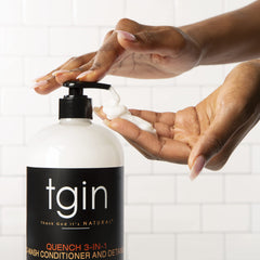 tgin Quench bottle focus with shea butter for deep moisture