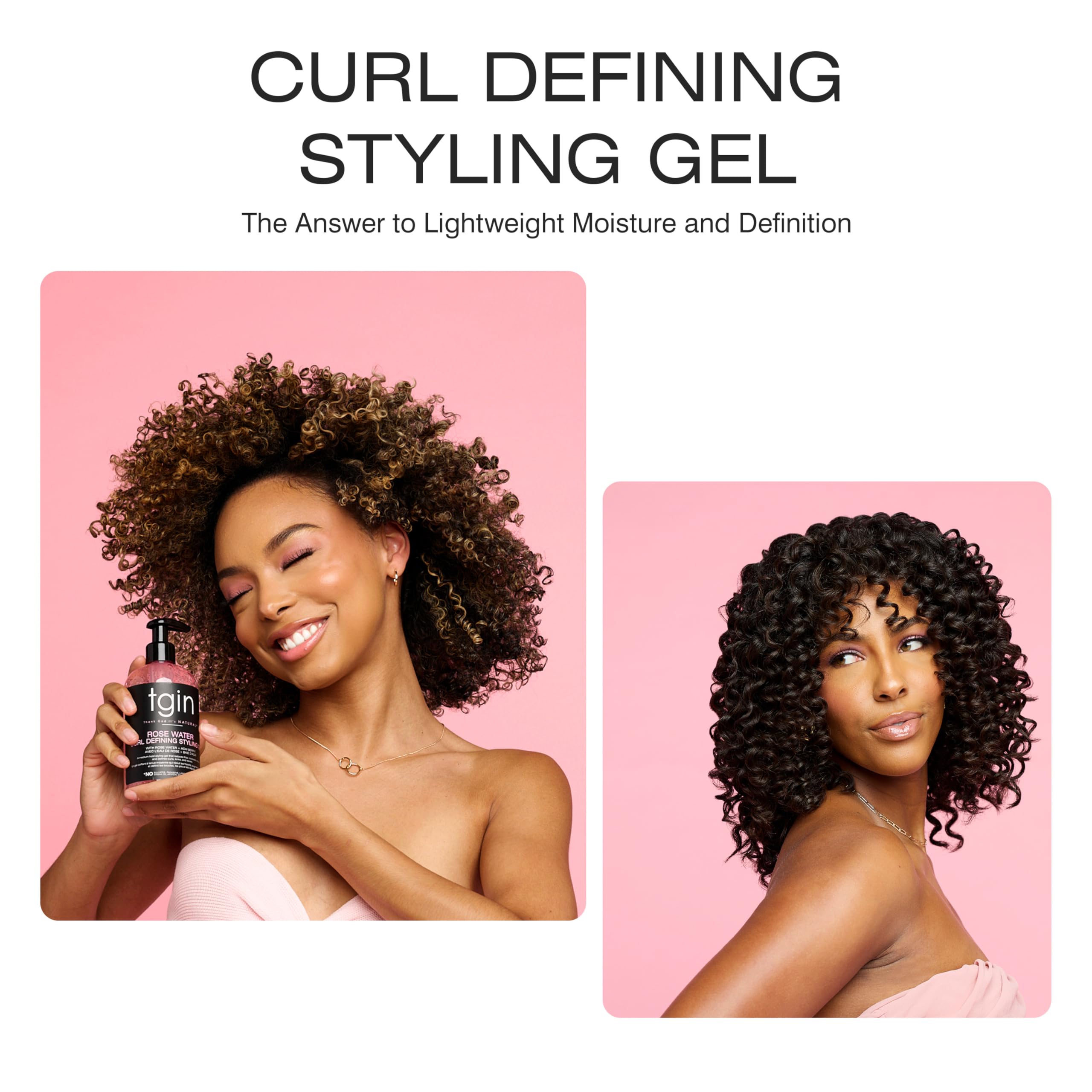 Twist-out ready curls defined and bouncy with tgin rose water gel.