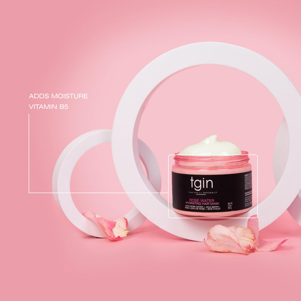 tgin Rose Water Hair Mask applying steps for smoother curls