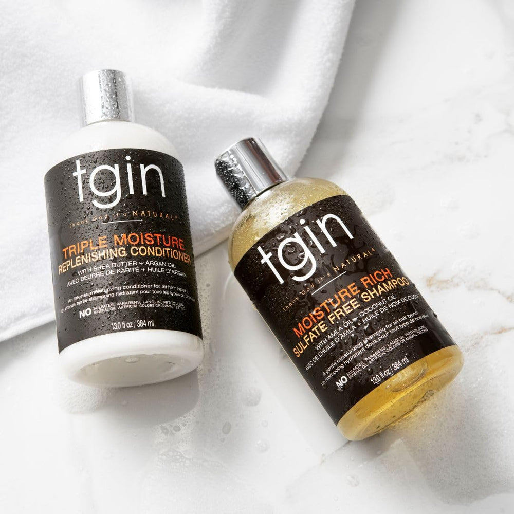 tgin Triple Moisture Replenishing Conditioner jar—rich formula for detangling