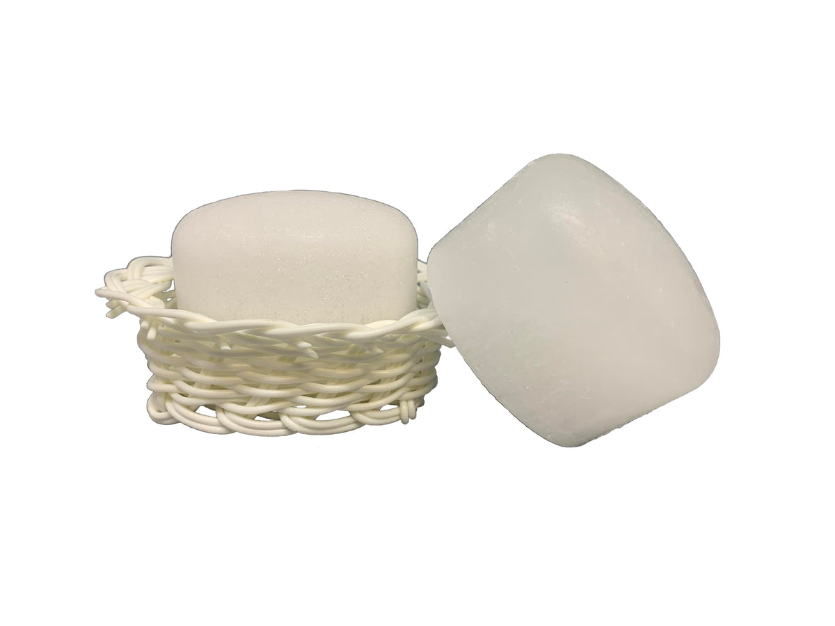 Thai Deodorant Stone crystal in basket for natural daily freshness.