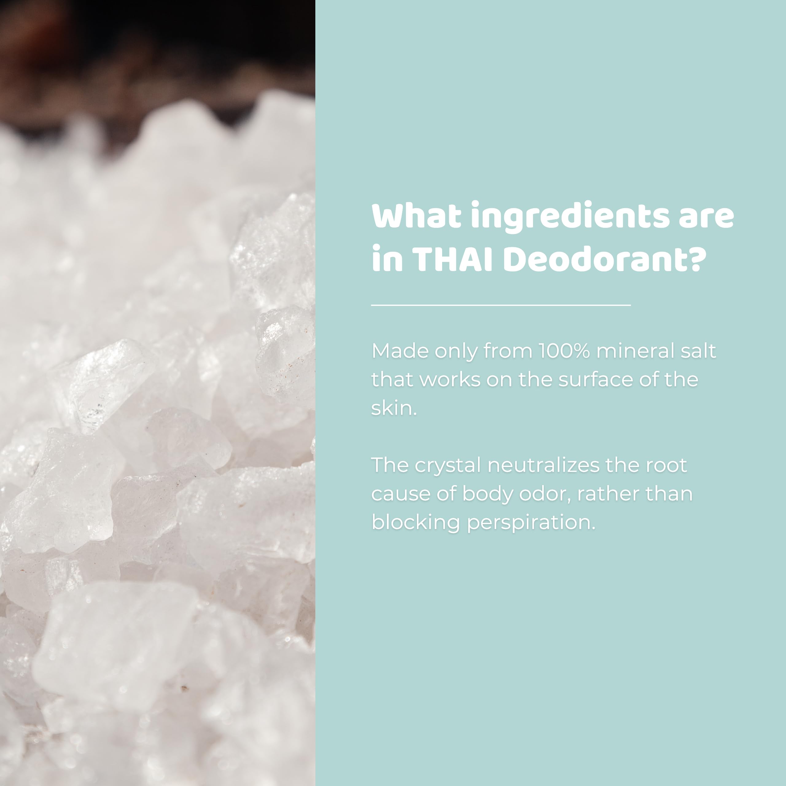 Thai Deodorant Stone eco-packaging promotes sustainability and reuse.