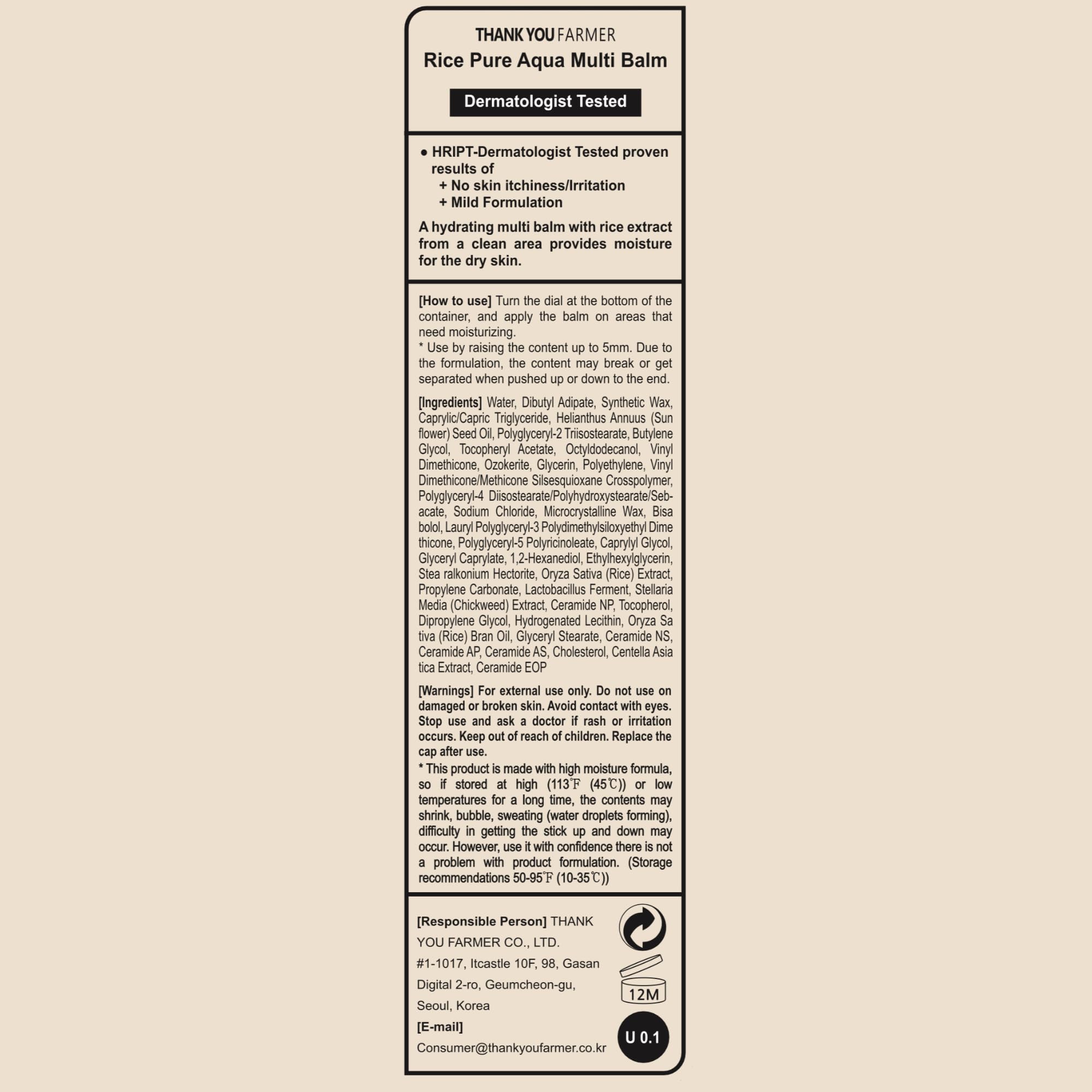 THANKYOU FARMER use-cases balm applied to dry spots on face or body anytime