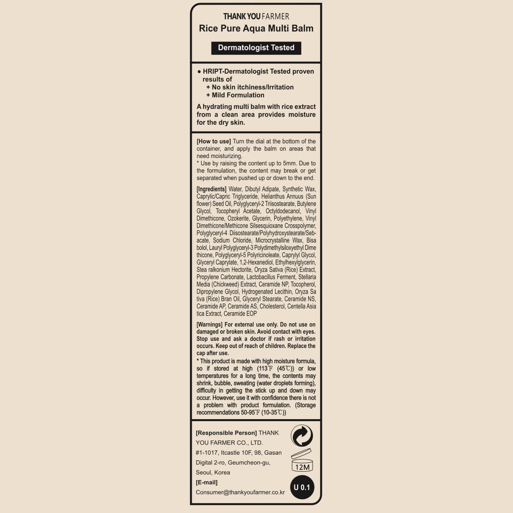 THANKYOU FARMER use-cases balm applied to dry spots on face or body anytime