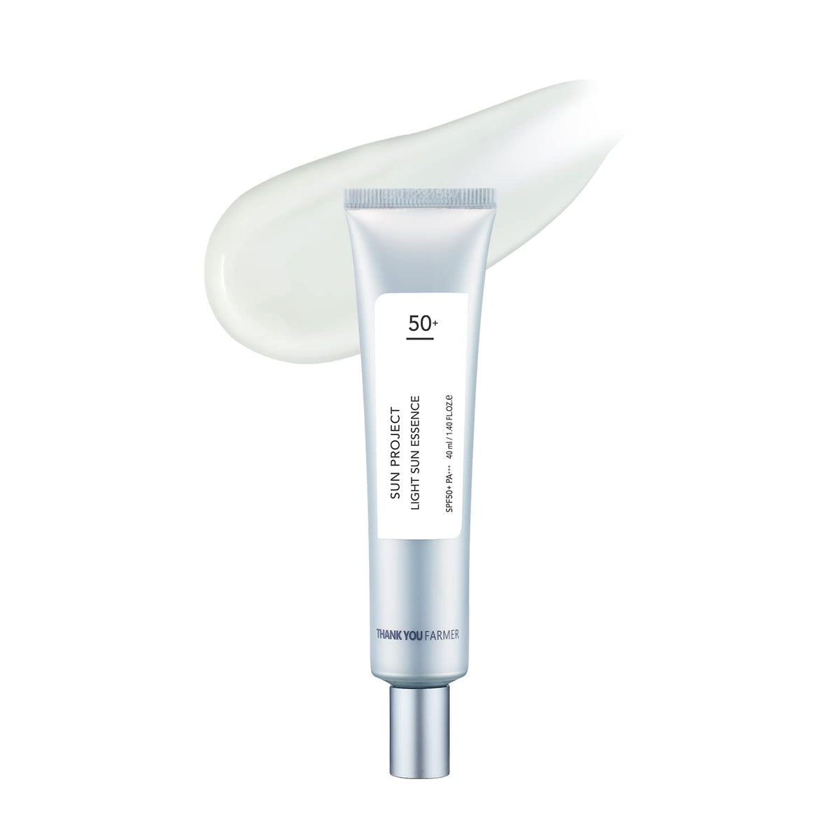 THANKYOU FARMER Sun Project Ligh Sun Essence bottle, daily SPF 50 sun care.