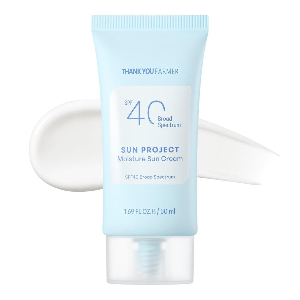 Thankyou Farmer Sun Project Moisture Sun Cream bottle providing daily SPF 40 protection