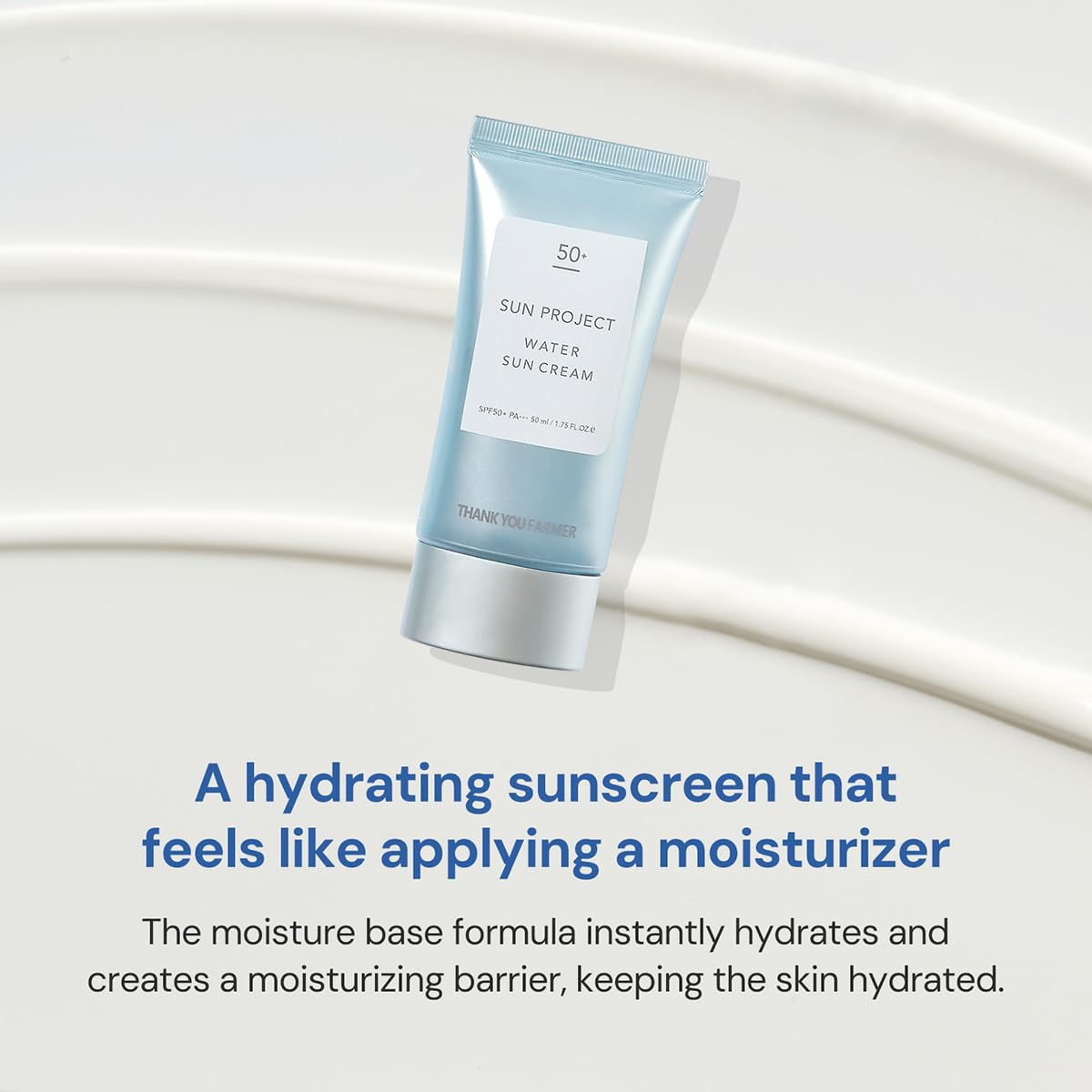 THANKYOU FARMER Sun Project Water Sun Cream compact 50ml for travel.