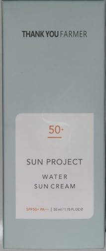 THANKYOU FARMER Sun Project Water Sun Cream pump demonstrates easy, gentle application.