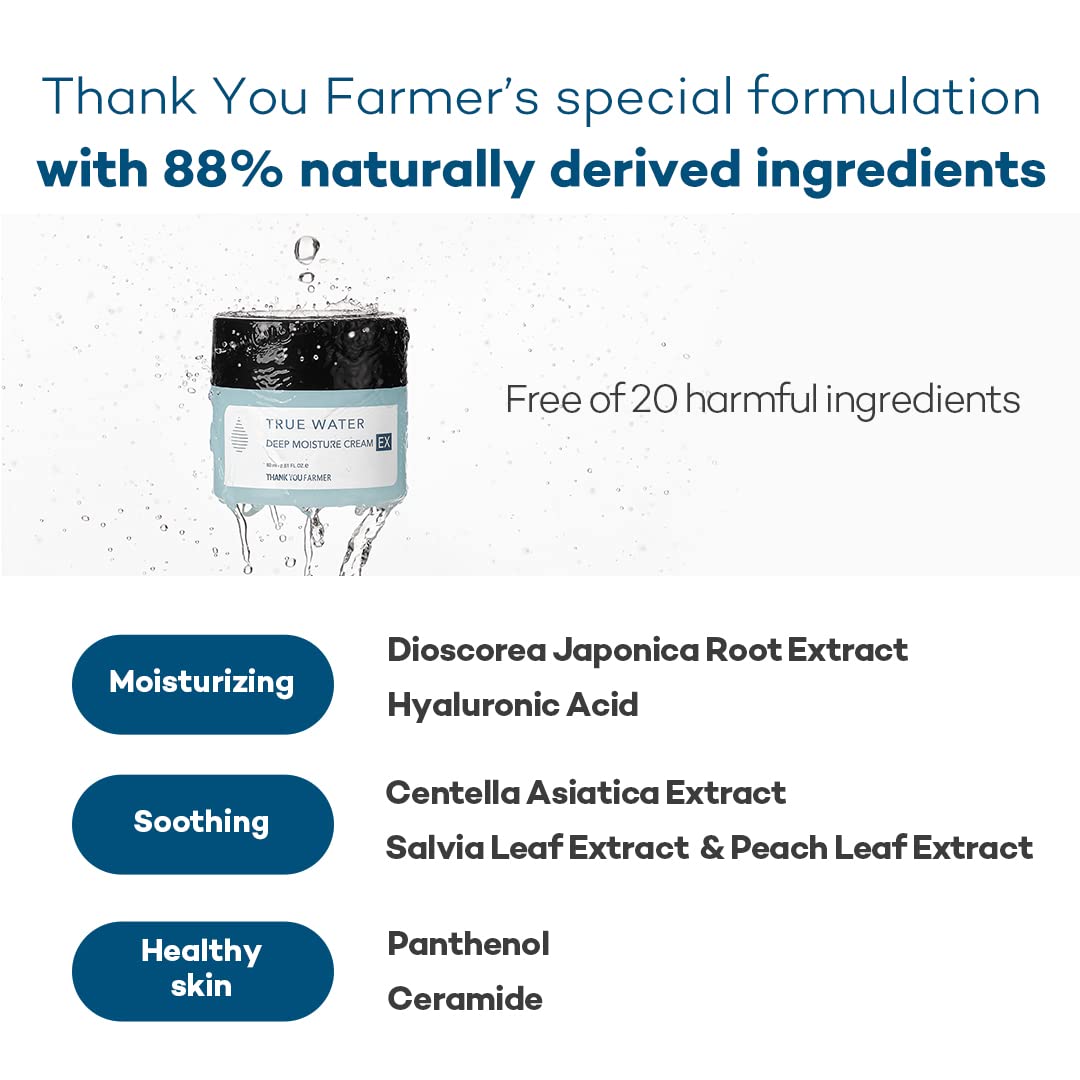 THANKYOU FARMER True Water Deep Moisture Cream EX cream texture closeup