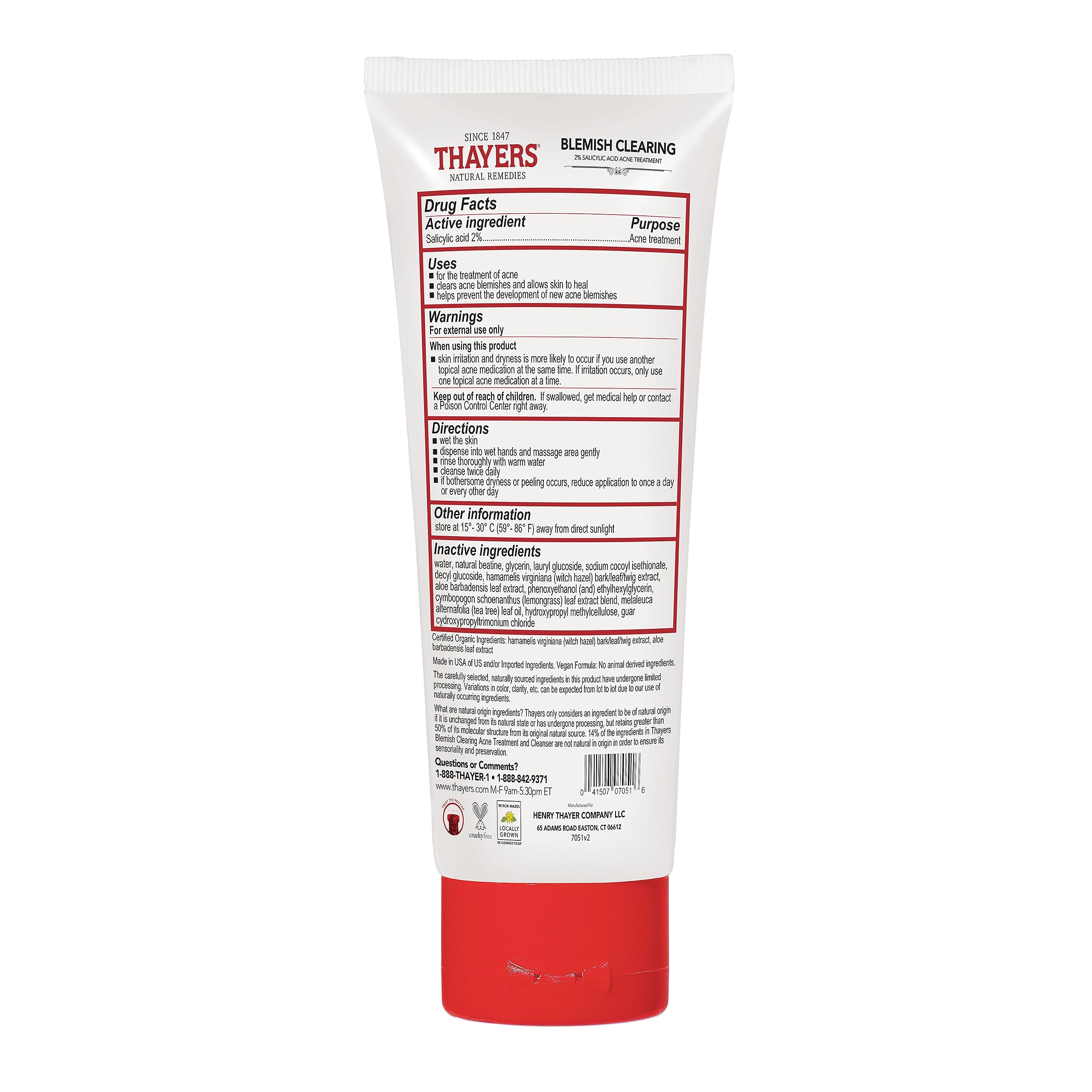 THAYERS alcohol-free formula supports gentle cleansing for sensitive skin.