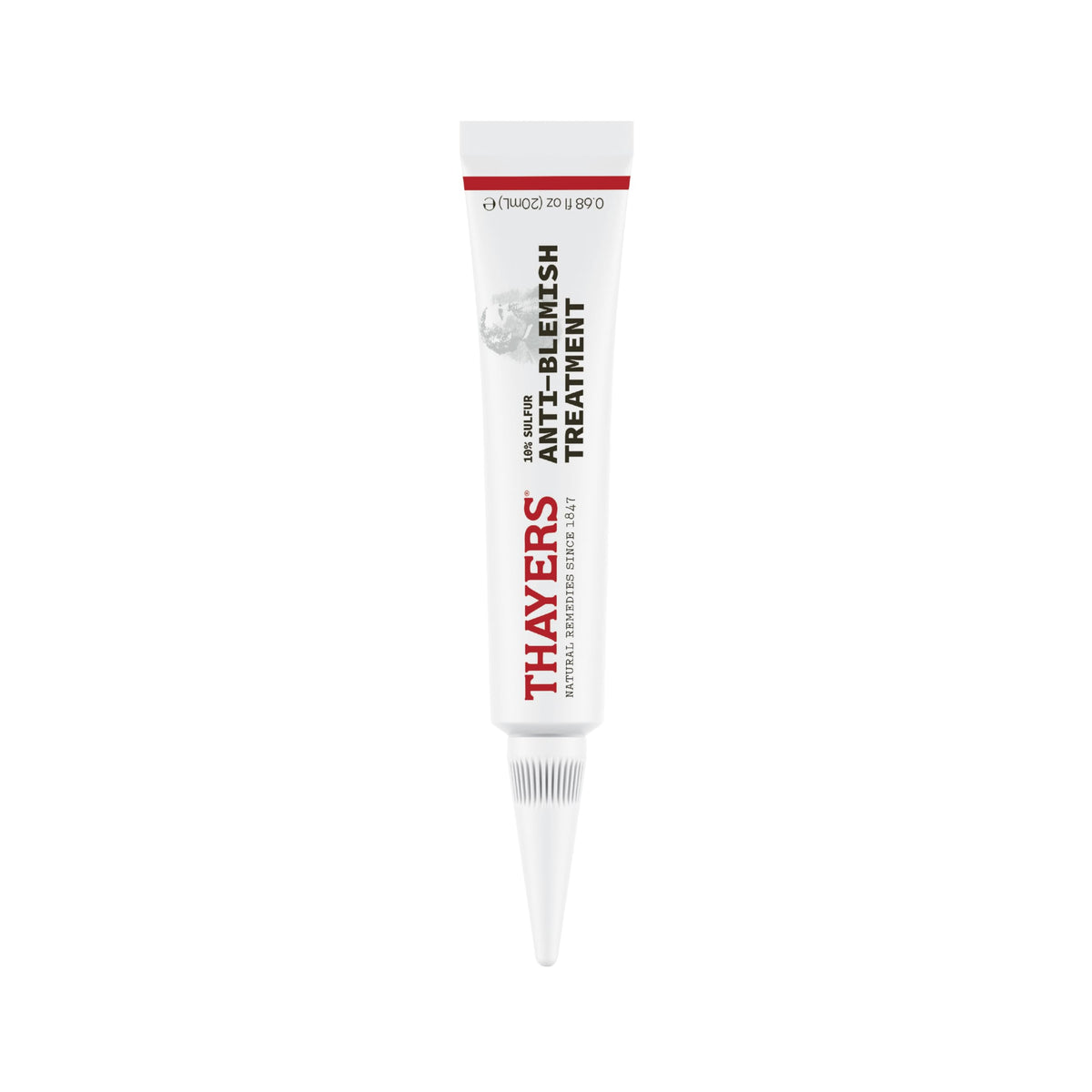 THAYERS Rapid Acne Treatment bottle highlighting 10% sulfur for quick blemish care.