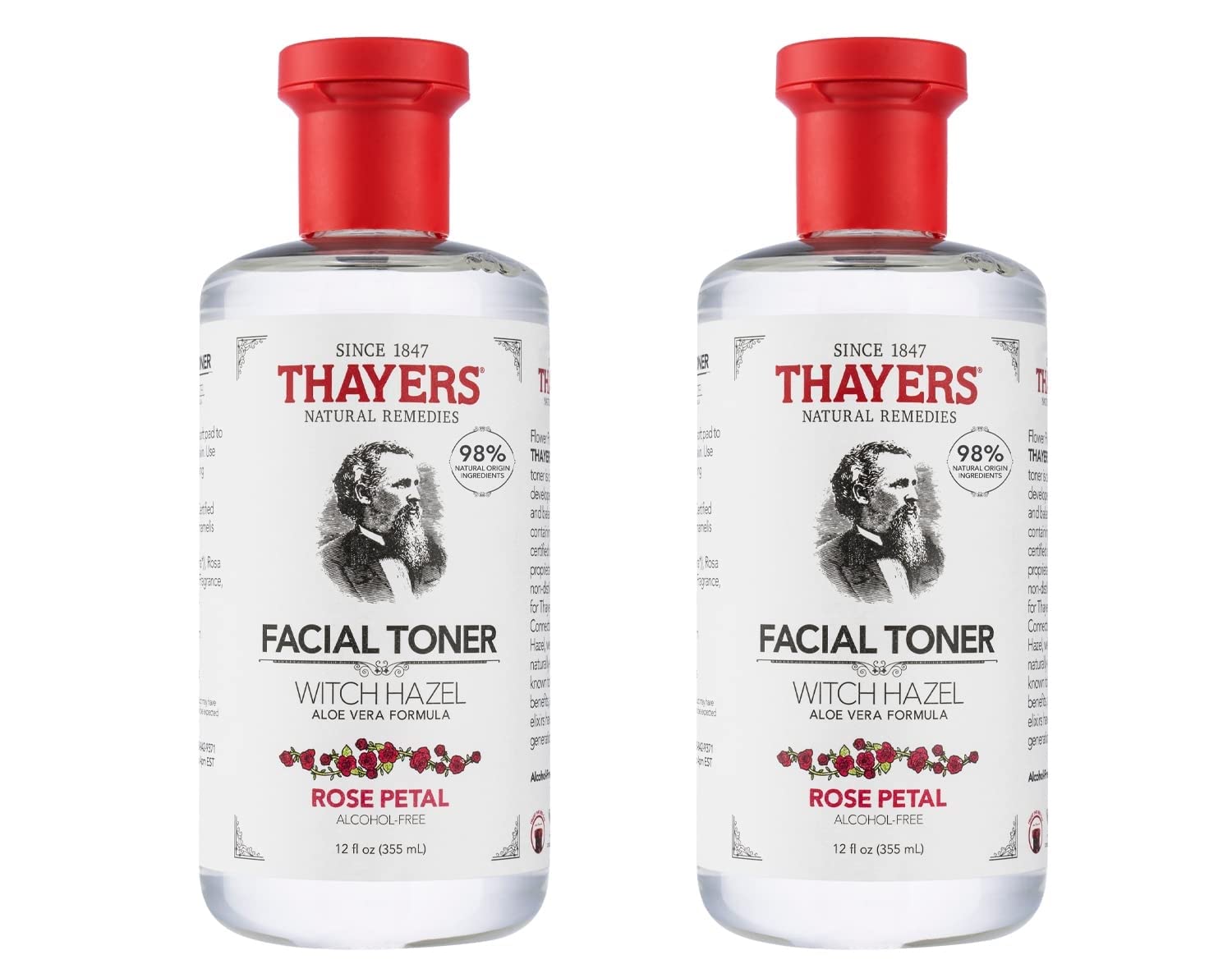 THAYERS Rose Petal Toner bottle for gentle hydration and pore balance.