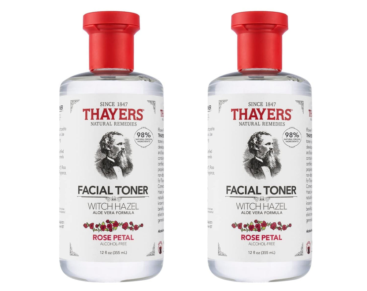 THAYERS Rose Petal Toner bottle for gentle hydration and pore balance.