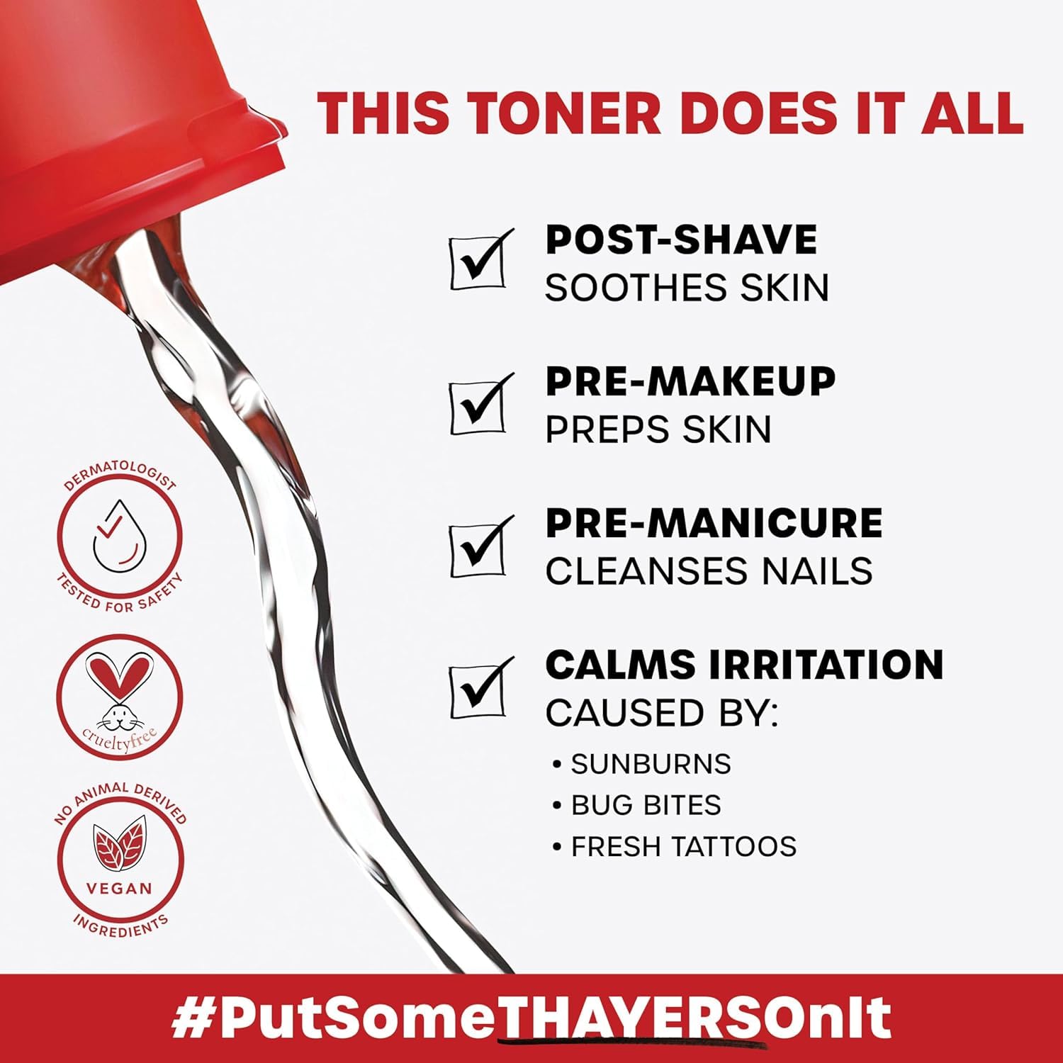 THAYERS Rose Petal Toner bottle against clean backdrop for daily care.