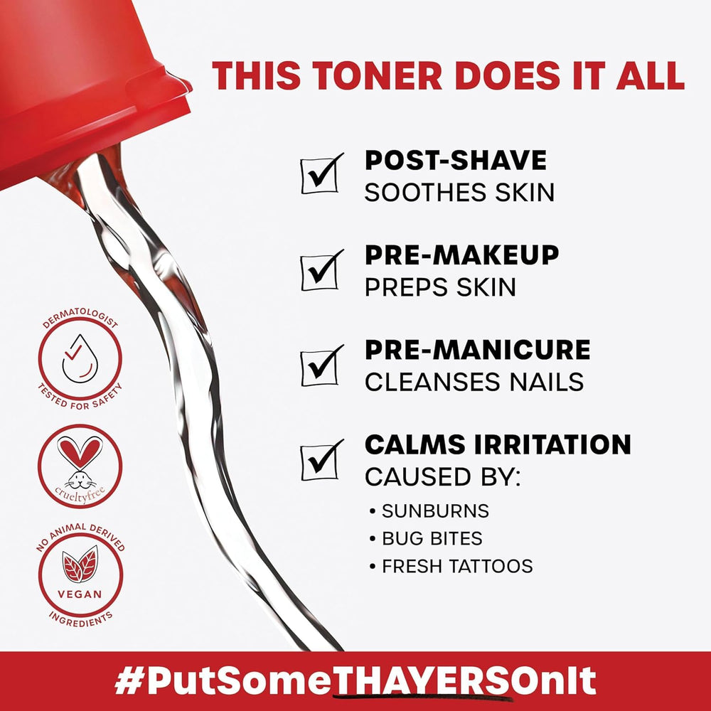 THAYERS Rose Petal Toner bottle against clean backdrop for daily care.