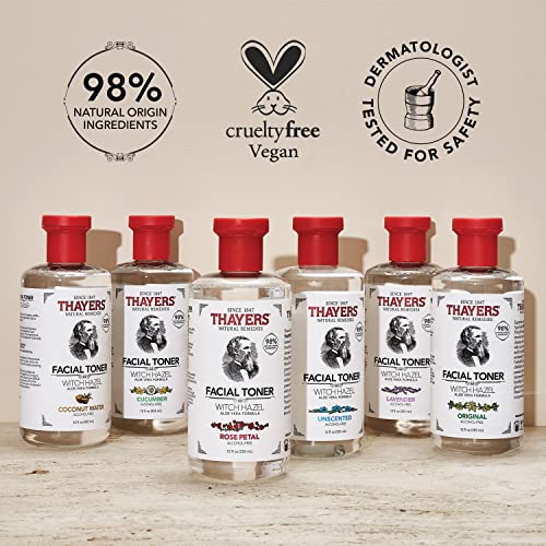 THAYERS Toner on skin, prepping for moisturizer and glow.