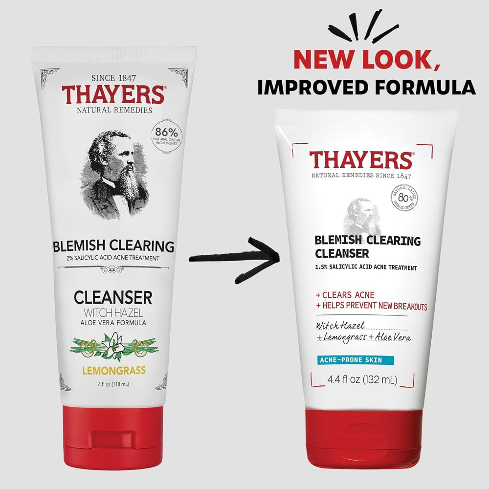 THAYERS Witch Hazel ingredients showcase organic witch hazel and aloe for soothing care.