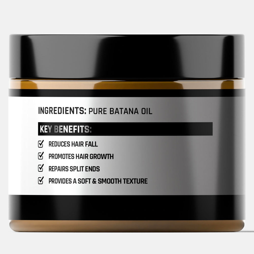 The 100 Percent Batana Oil raw texture closeup shows natural purity and quality.