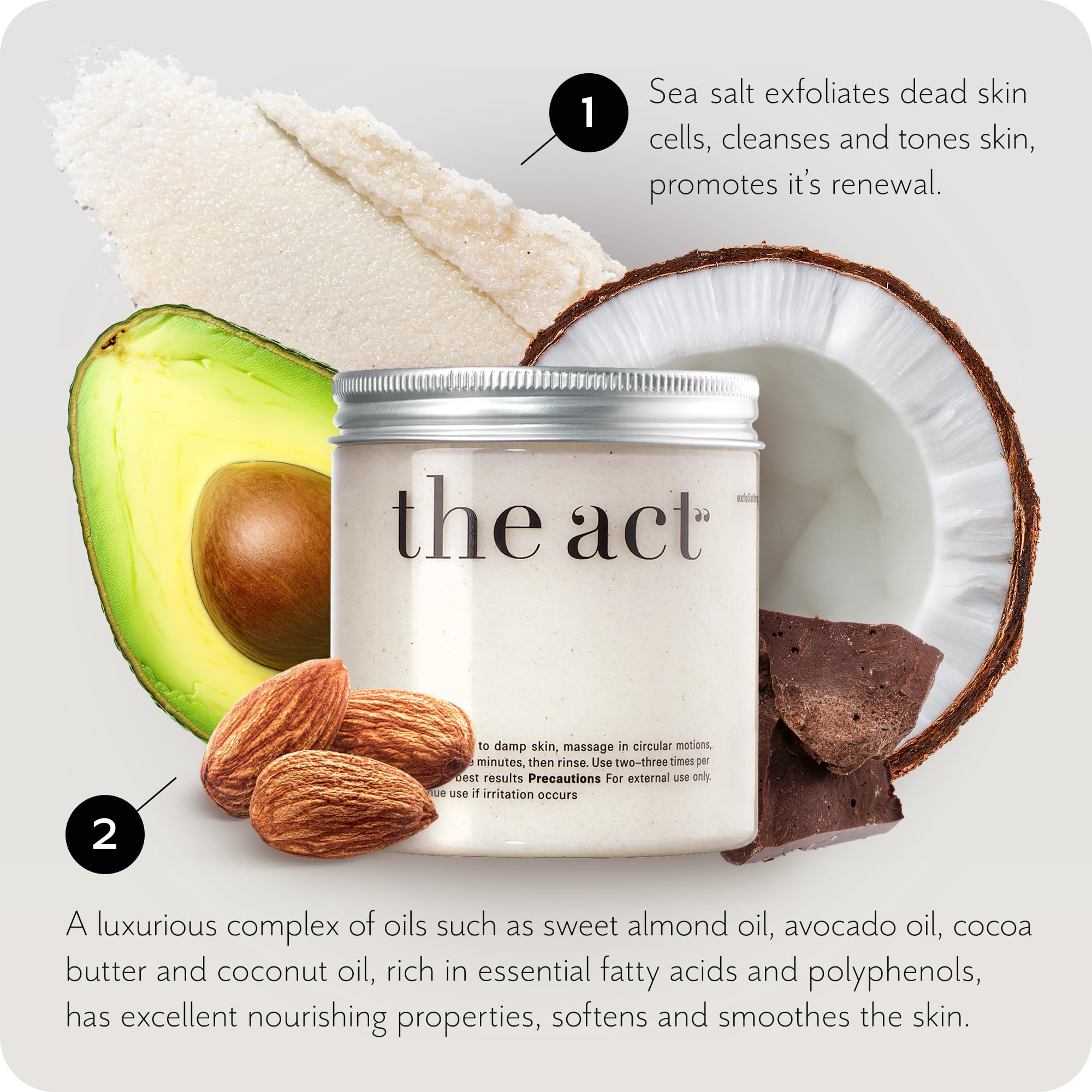 The Act natural oils leave a light film for lasting hydration