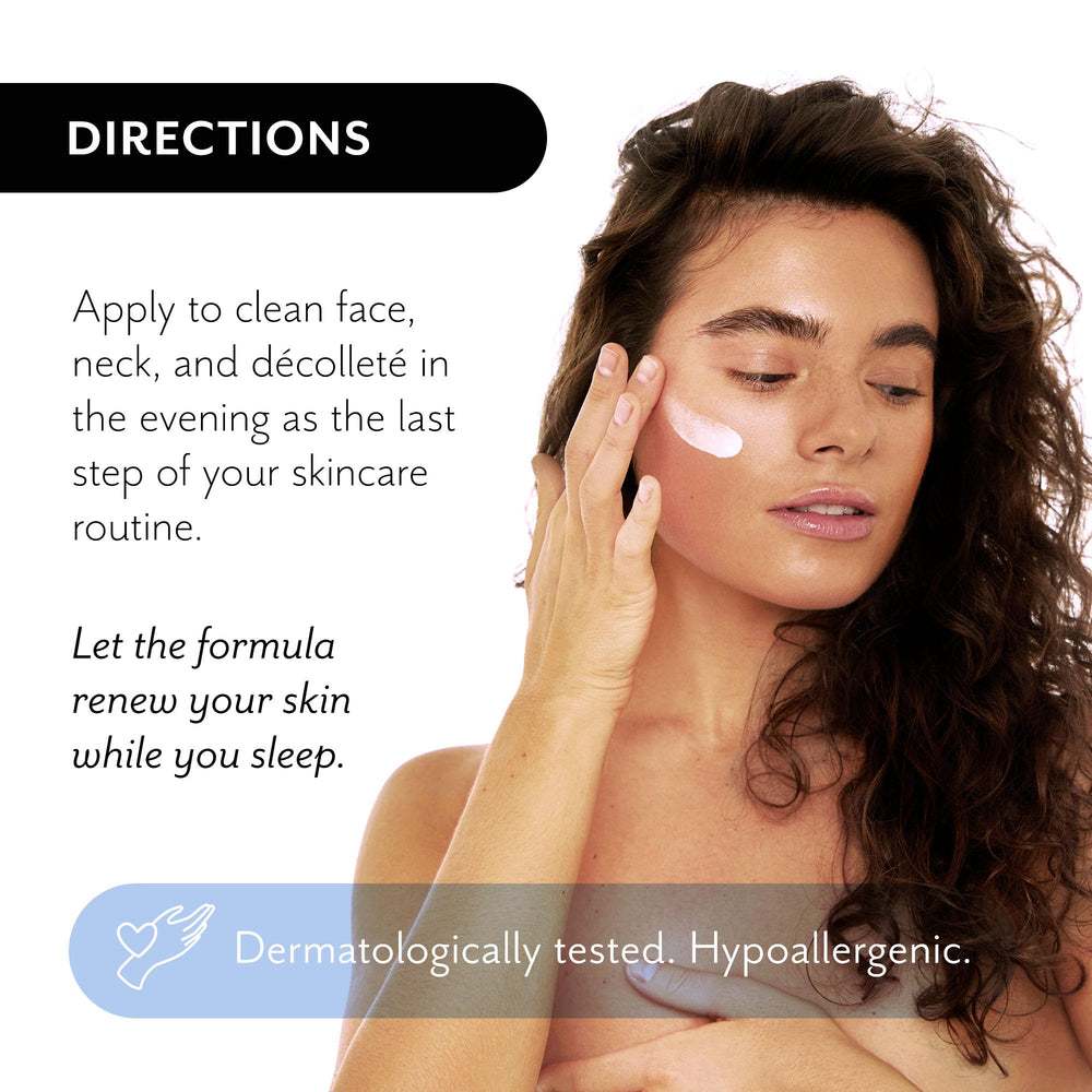 The Act Overnight Face Cream jar close-up suggests a premium night treatment.
