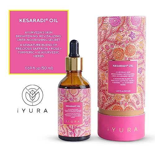 Kesaradi oil applied on skin delivering a lightweight glow and quick absorption.