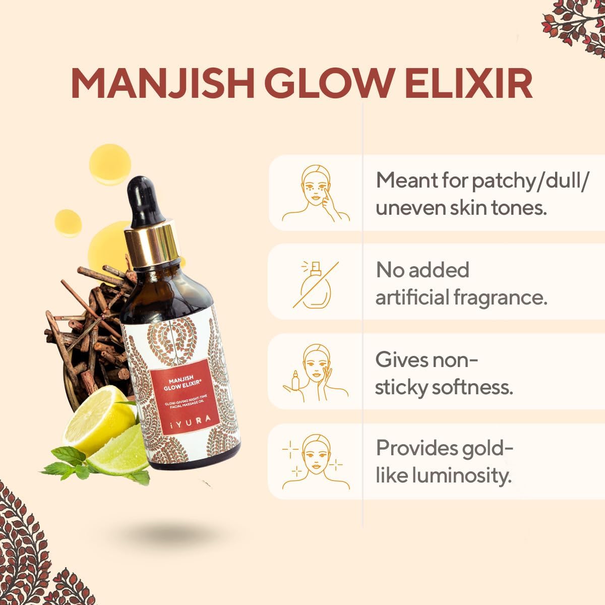 The Ayurveda Experience Kesaradi Oil being applied on face—promotes even, revived look.