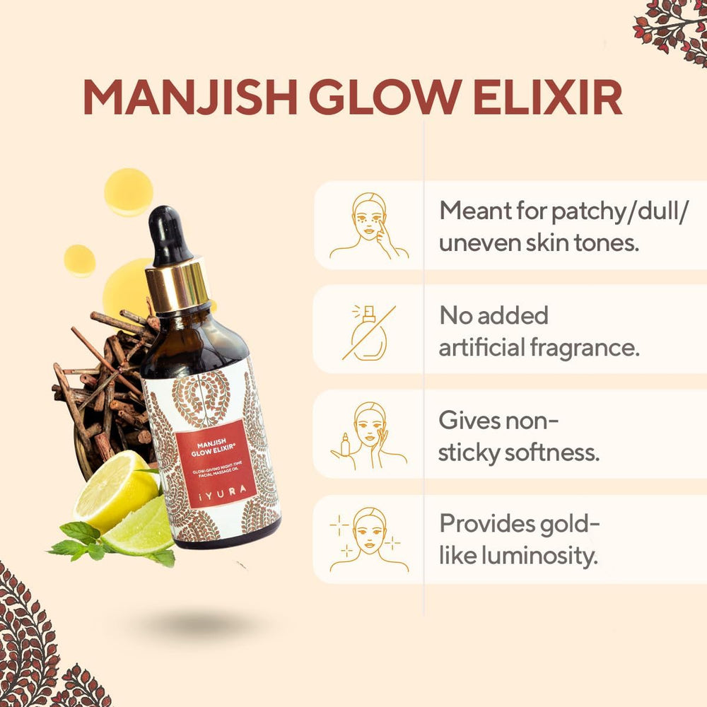 The Ayurveda Experience Kesaradi Oil being applied on face—promotes even, revived look.