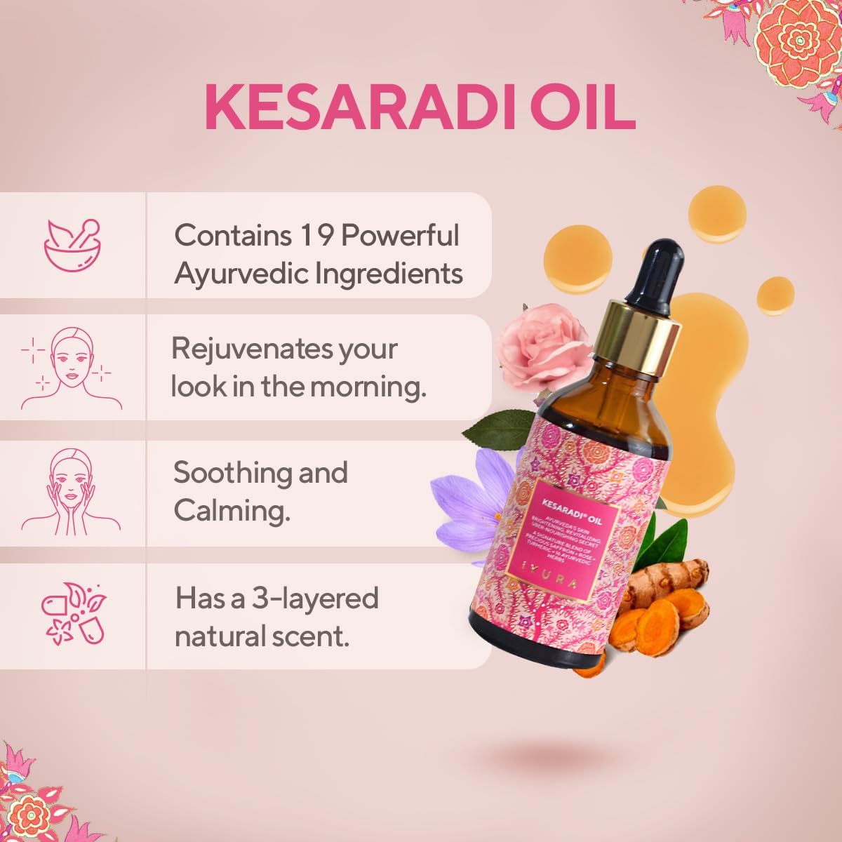 The Ayurveda Experience Manjish Glow Elixir at night—restorative glow while you sleep.