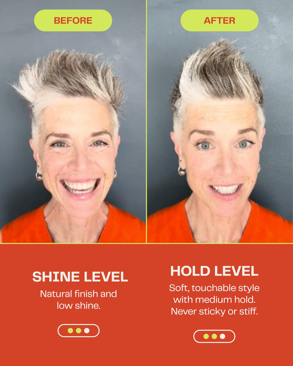 Barb Soft Clay Pomade in hands demonstrates quick emulsification for styling.