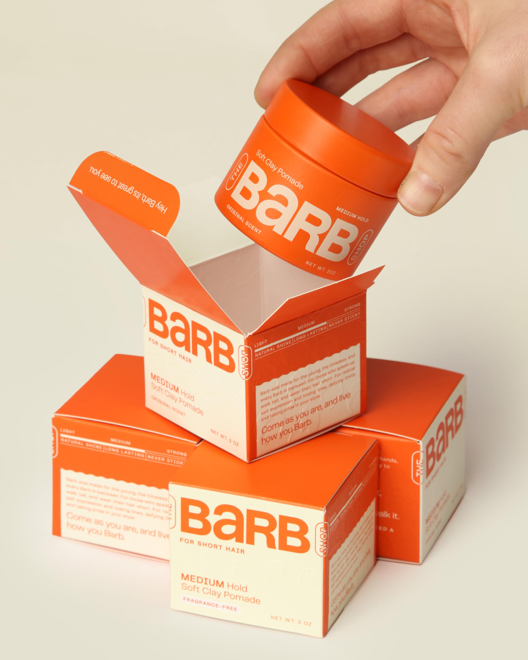 Barb Soft Clay Pomade washout demonstration showing easy rinse.
