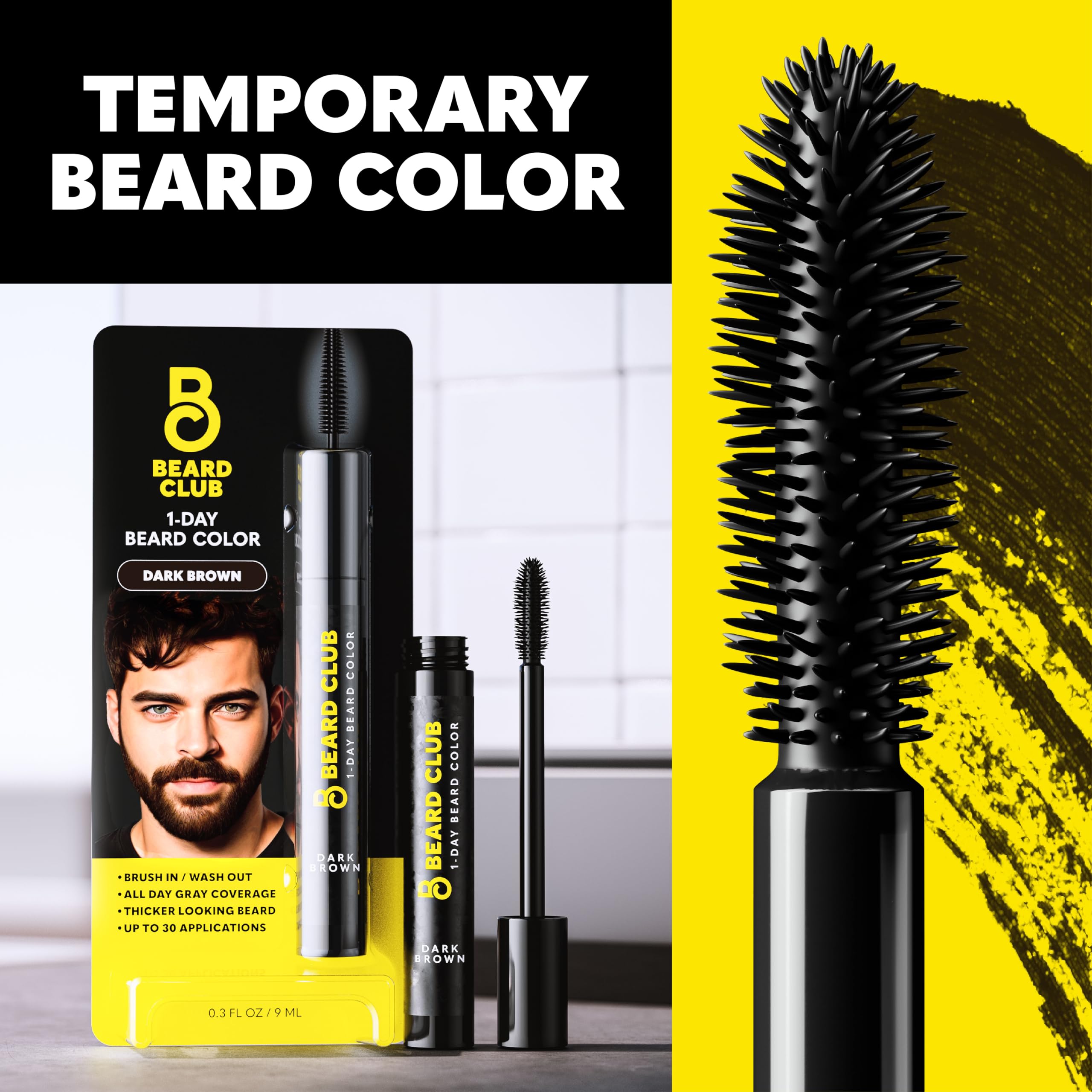 The Beard Club 1 Day Dye quick at home application for busy mornings