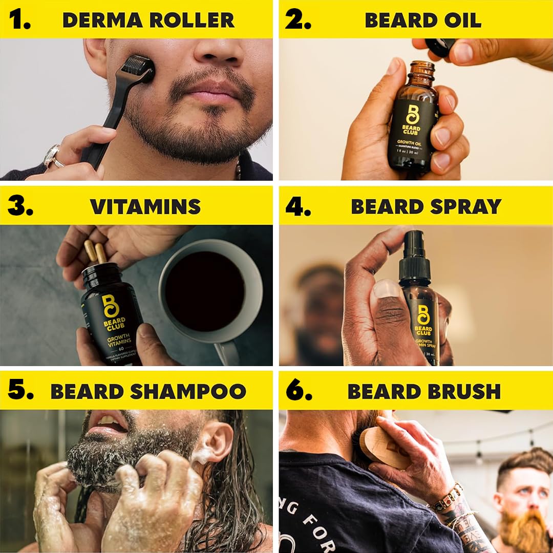 The Beard Club growth oil providing nourished, hydrated beard and added shine