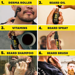 The Beard Club growth oil providing nourished, hydrated beard and added shine
