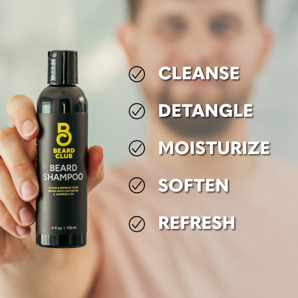 The Beard Club boar bristle brush distributes oils for shine