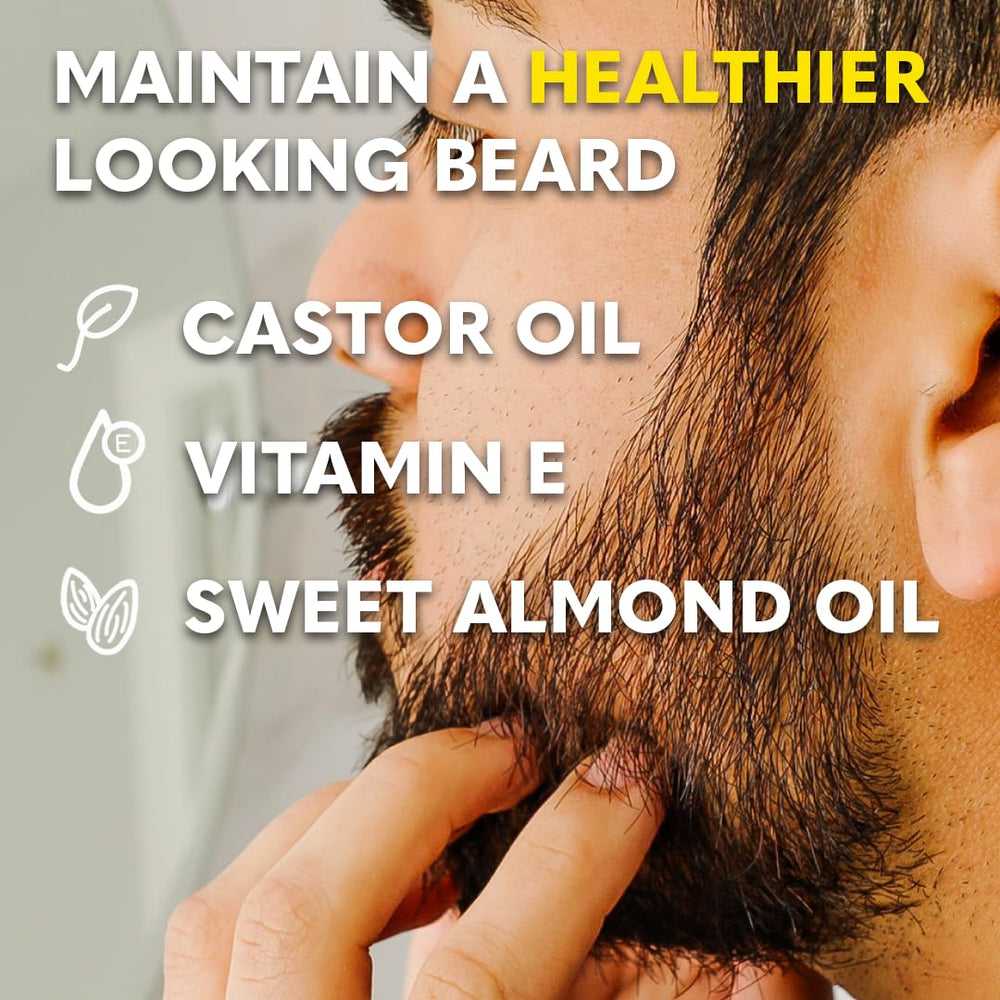 The Beard Club boar bristle brush distributes oil evenly and smooths beard texture