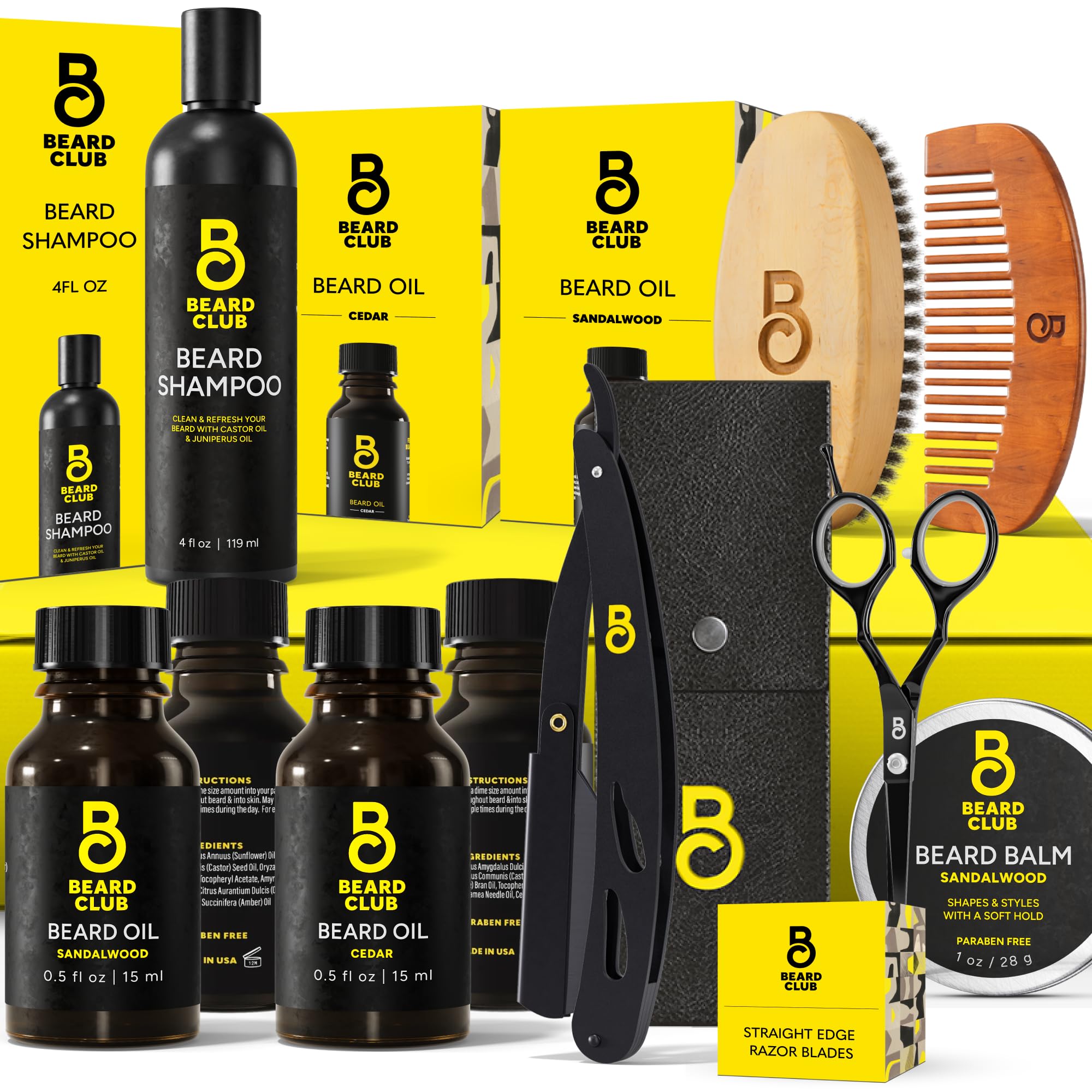 The Beard Club cedar oil bottle with woodsy scent for daily beard care