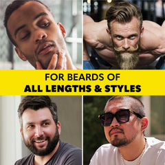 The Beard Club Citrus Beard & Face Wash label close-up shows natural ingredients for soft beard care.