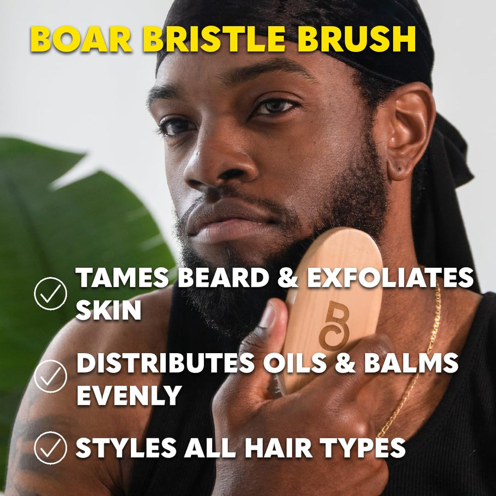 The Beard Club daily grooming routine setup for neat results