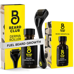 The Beard Club derma roller close-up with 540 titanium needles for precision.
